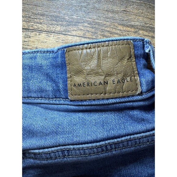 American Eagle Shorts Womens 00 Hi-Rise Shortie Denim Distressed Cutoff Ripped - Picture 7 of 10